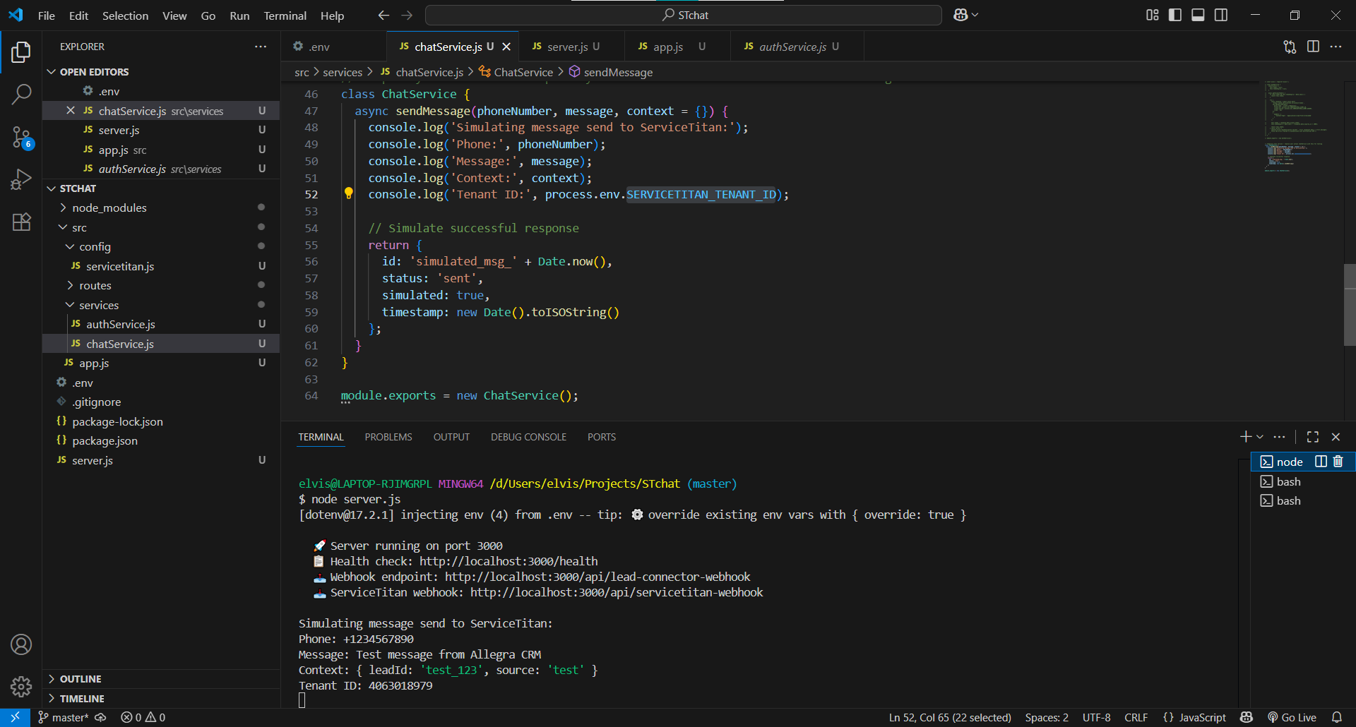 Terminal Server working on Port 4000